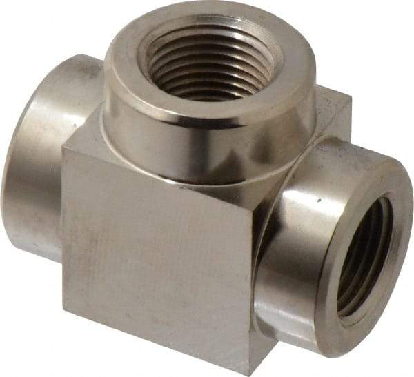 Value Collection - 3/8 NPTF Steel Hydraulic Hose Tee - 10,000 psi - Americas Industrial Supply