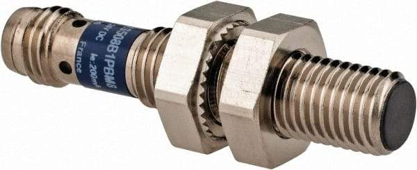 Telemecanique Sensors - PNP, NC, 1.5mm Detection, Cylinder Shielded, Inductive Proximity Sensor - 3 Wires, IP67, 12 to 24 VDC, M8x1 Thread, 42mm Long x 0.39 Inch Wide - Americas Industrial Supply