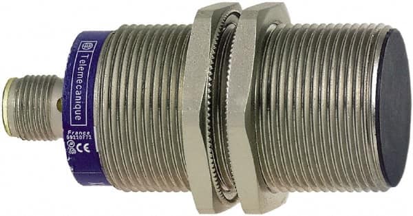 Telemecanique Sensors - NPN, 10mm Detection, Cylinder Shielded, Inductive Proximity Sensor - 3 Wires, IP67, IP69K, 12 to 24 VDC, M30x1.5 Thread, 55mm Long x 1.18 Inch Wide - Americas Industrial Supply