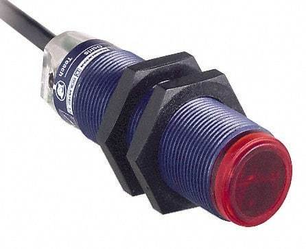 Telemecanique Sensors - Cable Connector, 5m Nominal Distance, Shock and Vibration Resistant, Retroreflective Photoelectric Sensor - 12 to 24 VDC, 500 Hz, PBT, 46mm Long x 18mm Wide x 7 Inch High - Americas Industrial Supply