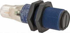 Telemecanique Sensors - 4 Pin M12 Connector, 4m Nominal Distance, Shock and Vibration Resistant, Retroreflective Photoelectric Sensor - 12 to 24 VDC, 500 Hz, PBT, 2.36 Inch Long x 0.71 Inch Wide - Americas Industrial Supply