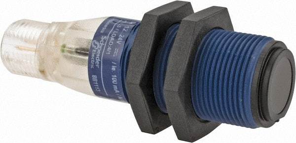 Telemecanique Sensors - 4 Pin M12 Connector, 15m Nominal Distance, Shock and Vibration Resistant, Through Beam Photoelectric Sensor - 12 to 24 VDC, 500 Hz, PBT, 2.36 Inch Long x 0.71 Inch Wide - Americas Industrial Supply