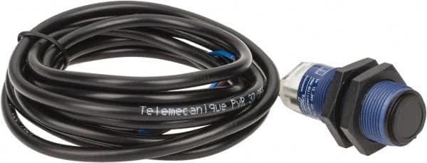 Telemecanique Sensors - Cable Connector, 15m Nominal Distance, Shock and Vibration Resistant, Through Beam Photoelectric Sensor - 12 to 24 VDC, 500 Hz, PBT, 46mm Long x 18mm Wide - Americas Industrial Supply