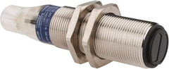 Telemecanique Sensors - 4 Pin M12 Connector, 0.6m Nominal Distance, Shock and Vibration Resistant, Diffused Photoelectric Sensor - 12 to 24 VDC, 500 Hz, Nickel Plated Brass, 2.99 Inch Long x 0.71 Inch Wide - Americas Industrial Supply