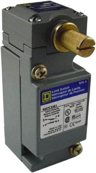 Square D - SPDT, NC/NO, 600 Volt, Screw Terminal, Roller Lever Actuator, General Purpose Limit Switch - Americas Industrial Supply