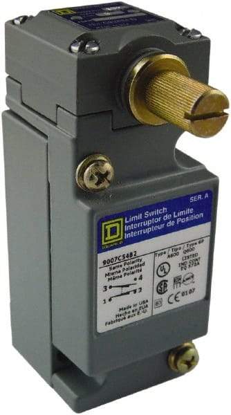 Square D - SPDT, NC/NO, Multiple VDC Levels, Screw Terminal, Rotary Head Actuator, General Purpose Limit Switch - 1, 2, 4, 6, 12, 13, 6P NEMA Rating, IP66 IPR Rating - Americas Industrial Supply