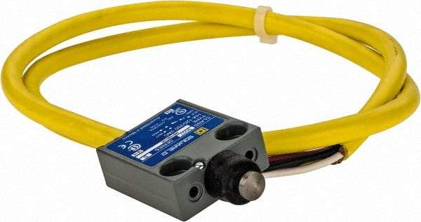 Square D - SPDT, NC/NO, Multiple VDC Levels, Prewired Terminal, Booted Plunger Actuator, General Purpose Limit Switch - 1, 2, 4, 6, 6P NEMA Rating, IP67 IPR Rating, 80 Ounce Operating Force - Americas Industrial Supply