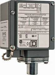 Square D - 4, 13 and 4X NEMA Rated, SPDT-DB, 1 to 40 psig, Electromechanical Pressure and Level Switch - Exact Industrial Supply