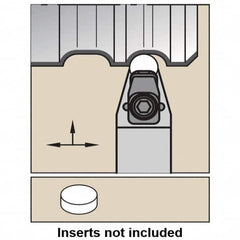 Kennametal - CRDN, Neutral Cut, 0° Lead Angle, 32mm Shank Height x 25mm Shank Width, Negative Rake Indexable Turning Toolholder - 170mm OAL, RN.N 120700 Insert Compatibility, Series CRDN - Americas Industrial Supply