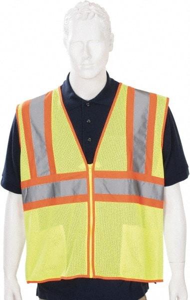 PIP - High Visibility Vest - CL2 2 PKT LIME YLW 3XL HI-VIS MESH FABRIC VEST - Americas Industrial Supply