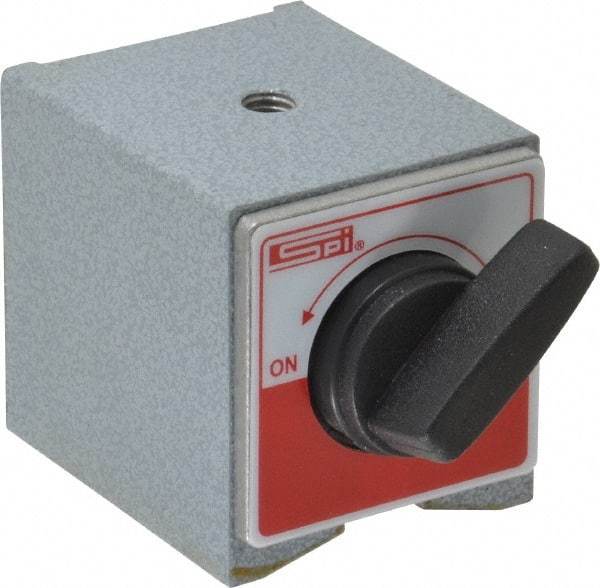 SPI - 2-1/4" Long x 2" Wide x 2-1/8" High Magnetic Indicator Base with On/Off Switch - 160 Lb Magnetic Pull - Americas Industrial Supply