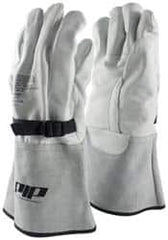 Novax - Class 1 - 4, Size XL (10), 14" Long, Grain Goatskin Leather Protector - Natural, Not for Electrical Protection (ASTM F696-02), Wear Over Rubber Insulating Gloves, ASTM F696-02 - Americas Industrial Supply