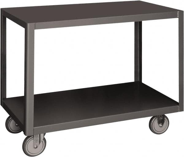 Durham - Mobile Table - Steel, Fixed Leg, Gray, 72" Long x 30" Deep x 30-1/4" High - Americas Industrial Supply