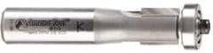 Amana Tool - 1/2" Cut Diam, 1/2" Length of Cut, 2 Flute Overhang Trim Edge Profile Router Bit - Carbide-Tipped, 1/2" Shank Diam, 2-5/8" OAL, Uncoated - Americas Industrial Supply
