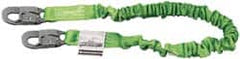 Miller - 6' Long, 310 Lb Capacity, 1 Leg Locking Snap Hook Harness Shock Absorbing Lanyard - 1" Diam, Polyester Webbing, Locking Snap Hook Anchorage Connection - Americas Industrial Supply