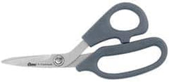 Clauss - 2" LOC, 7" OAL Titanium Shears - Ambidextrous, Offset Handle, For General Purpose Use - Americas Industrial Supply