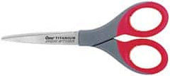 Clauss - 3-1/8" LOC, 7" OAL Titanium Shears - Right Hand, Straight Handle, For General Purpose Use - Americas Industrial Supply