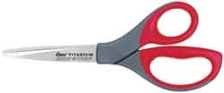 Clauss - 3-1/2" LOC, 8" OAL Titanium Shears - Right Hand, Straight Handle, For General Purpose Use - Americas Industrial Supply