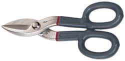 Clauss - 1-5/8" Length of Cut, Straight Pattern Tinner's Snip - 7" OAL, Nonslip Grip Handle, 20 AWG Steel Capacity - Americas Industrial Supply