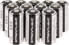 Streamlight - Size 123A, Lithium, 12 Pack, Standard Battery - 3 Volts - Americas Industrial Supply