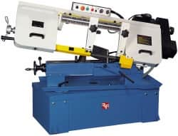 Rong Fu - 10 x 17" Max Capacity, Manual Variable Speed Pulley Horizontal Bandsaw - 30 to 110 & 98 to 360 SFPM Blade Speed, 220 Volts, 45°, 2 hp, 3 Phase - Americas Industrial Supply