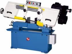 Rong Fu - 5 x 16" Max Capacity, Manual Variable Speed Pulley Horizontal Bandsaw - 95 to 402 SFPM Blade Speed, 110 Volts, 45°, 1.5 hp, 1 Phase - Americas Industrial Supply