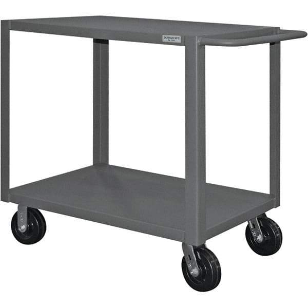 Durham - 4,000 Lb Capacity, 30" Wide x 48" Long x 37-1/2" High Heavy Duty Service Cart - 2 Shelf, Steel - Americas Industrial Supply