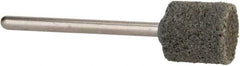 Rex Cut Product - 1/2" Head Diam x 1/2" Thickness, W185, Cylinder End, Aluminum Oxide Mounted Point - Tan, Medium Grade, 34,500 RPM - Americas Industrial Supply