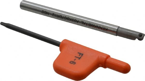 Kennametal - 0.18" Min Bore Diam, 2-1/2" OAL, 3/16" Shank Diam, CSBI Indexable Boring Bar - 1/2" Max Bore Depth, CDC Insert, Screw Holding Method - Americas Industrial Supply