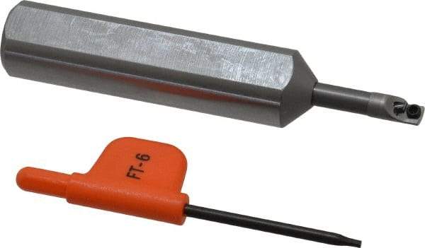 Kennametal - 0.208" Min Bore Diam, 3-3/8" OAL, 5/8" Shank Diam, CCBI Indexable Boring Bar - 7/8" Max Bore Depth, CDC Insert, Screw Holding Method - Americas Industrial Supply