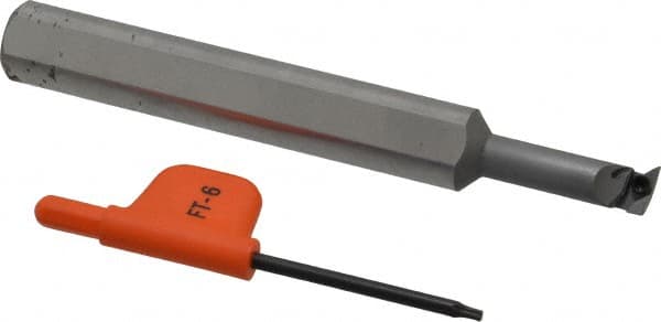 Kennametal - GP..., 5° Lead Angle CSPI Internal Right Hand Indexable Profiling Toolholder - 1/2" Shank Width, 4" Long, Steel, Through Coolant - Americas Industrial Supply