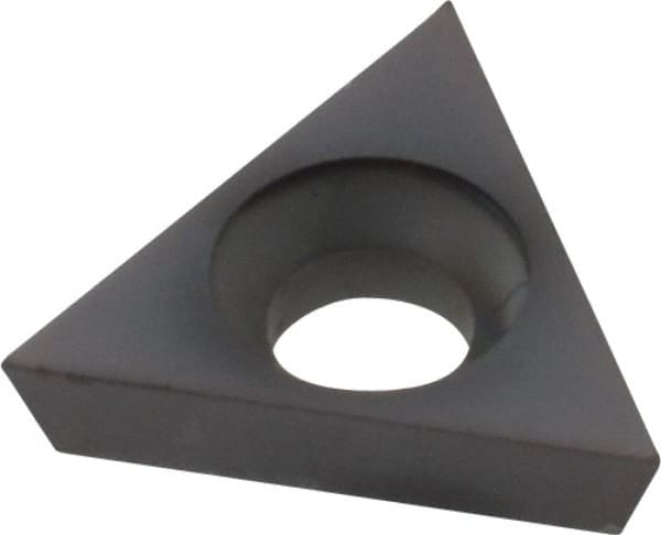 Kennametal - TPCB2201 Grade KC5010 Carbide Boring Insert - TiN Finish, 60° Triangle, 11° Relief Angle, 1/4" Inscr Circle, 3/32" Thick, 0.002" Corner Radius - Americas Industrial Supply