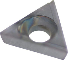 Kennametal - TPCG2205 Grade KC5010 Carbide Boring Insert - TiN Finish, 60° Triangle, 11° Relief Angle, 1/4" Inscr Circle, 3/32" Thick, 0.007" Corner Radius - Americas Industrial Supply