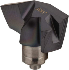 Iscar - Series ICP-2M, 13.49mm Diam Grade IC908 140° Replaceable Drill Tip - Carbide, TiAlN Finish, 13 Seat Size - Americas Industrial Supply