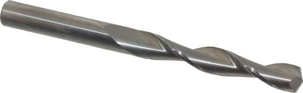 Hertel - 3/8" 135° Solid Carbide Jobber Drill - Right Hand Cut, Parabolic Flute, 4-1/4" OAL, Split Point - Americas Industrial Supply