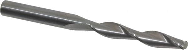 Hertel - 11/32" 135° Solid Carbide Jobber Drill - Right Hand Cut, Parabolic Flute, 4" OAL, Split Point - Americas Industrial Supply