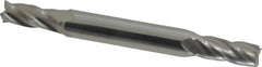 Hertel - 5/16", 3/4" LOC, 3/8" Shank Diam, 3" OAL, 4 Flute, Solid Carbide Square End Mill - Double End, Uncoated, 30° Helix, Centercutting - Americas Industrial Supply