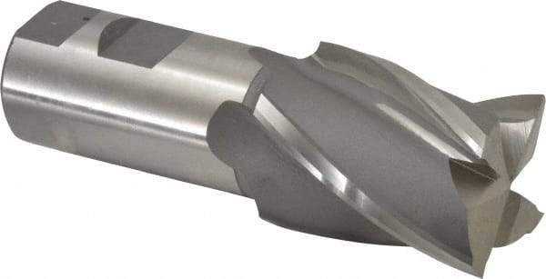 Hertel - 40mm, 2" LOC, 1-1/4" Shank Diam, 4-1/2" OAL, 4 Flute, Cobalt Square End Mill - Single End, Uncoated, 30° Helix, Centercutting, Right Hand Cut - Americas Industrial Supply