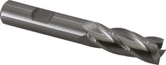 Hertel - 13.5mm, 1-3/8" LOC, 1/2" Shank Diam, 3-3/8" OAL, 4 Flute, Cobalt Square End Mill - Single End, Uncoated, 30° Helix, Centercutting, Right Hand Cut - Americas Industrial Supply