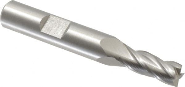 Hertel - 7.5mm, 3/4" LOC, 3/8" Shank Diam, 2-1/2" OAL, 4 Flute, Cobalt Square End Mill - Single End, Uncoated, 30° Helix, Centercutting, Right Hand Cut - Americas Industrial Supply