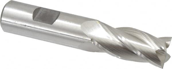 Hertel - 19mm, 1-5/8" LOC, 3/4" Shank Diam, 3-7/8" OAL, 4 Flute, Cobalt Square End Mill - Single End, Uncoated, 30° Helix, Centercutting, Right Hand Cut - Americas Industrial Supply