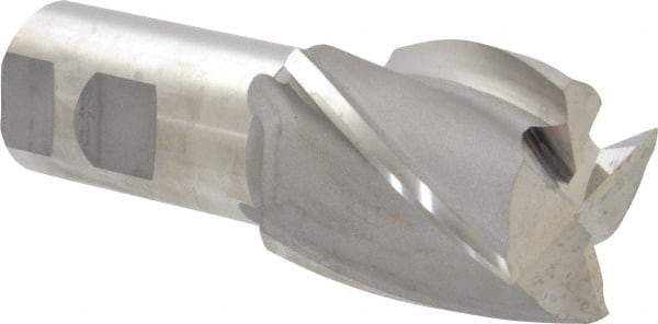 Hertel - 45mm, 2" LOC, 1-1/4" Shank Diam, 4-1/2" OAL, 4 Flute, Cobalt Square End Mill - Single End, Uncoated, 30° Helix, Centercutting, Right Hand Cut - Americas Industrial Supply