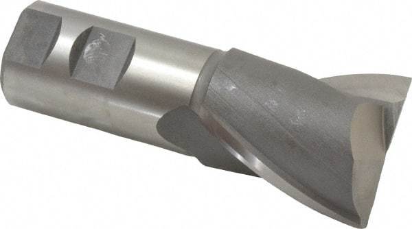 Hertel - 45mm, 2" LOC, 1-1/4" Shank Diam, 4-1/2" OAL, 2 Flute, Cobalt Square End Mill - Single End, Uncoated, Centercutting, Right Hand Cut - Americas Industrial Supply