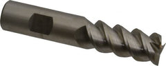 Hertel - 3/4" Diam, 1-5/8" LOC, 3 Flute Powdered Metal Roughing & Finishing Square End Mill - Uncoated, 3-7/8" OAL, 3/4" Shank Diam, Weldon Shank, 60° Helix, Centercutting - Americas Industrial Supply