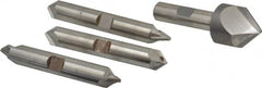 Hertel - 4 Piece 1" Cutter Head Diam, Cobalt Chamfer Mill Set - Americas Industrial Supply