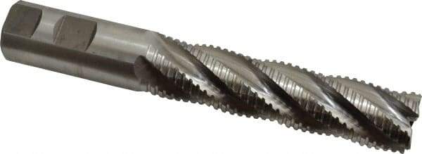 Hertel - 1" Diam, 4" LOC, 5 Flute Cobalt Roughing & Finishing Square End Mill - Uncoated, 6-1/2" OAL, 1" Shank Diam, Straight Shank, Non-Centercutting - Americas Industrial Supply