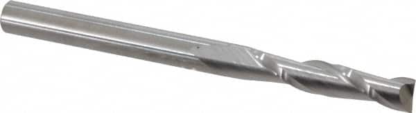 Hertel - 5/32", 3/4" LOC, 3/16" Shank Diam, 2" OAL, 2 Flute, Solid Carbide Square End Mill - Single End, Uncoated, 30° Helix, Centercutting, Right Hand Cut - Americas Industrial Supply