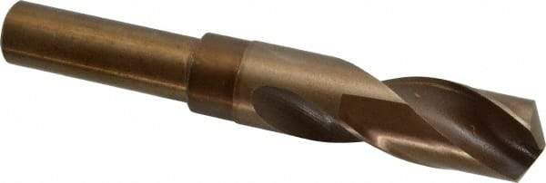 Hertel - 31/32" Drill, 118° Point, Cobalt Silver Deming & Reduced Shank Drill Bit - Bright Finish, 6" OAL, Flats on Shank, 3" Flute Length - Americas Industrial Supply