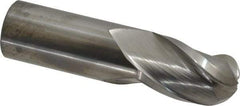 Hertel - 1" Diam, 1-1/2" LOC, 3 Flute Solid Carbide Ball End Mill - Uncoated, Single End, 4" OAL, 1" Shank Diam - Americas Industrial Supply