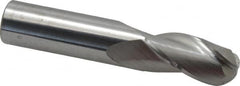 Hertel - 3/4" Diam, 1-1/2" LOC, 3 Flute Solid Carbide Ball End Mill - Uncoated, Single End, 4" OAL, 3/4" Shank Diam - Americas Industrial Supply